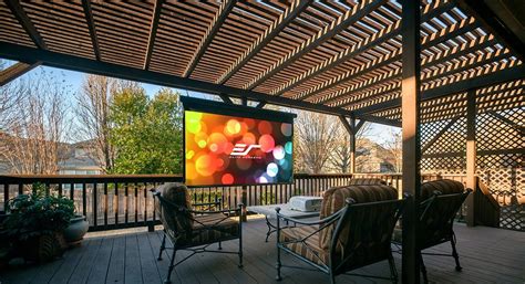 Shop for Outdoor Projector Screens at Best Buy. Find low everyday prices and buy online for delivery or in-store pick-up. ... Elite Screens - YardMaster2 120" Outdoor Projector Screen - Silver. Model: OMS120H2. SKU: 1192086. Rating 4.5 out of 5 stars with 238 reviews (238) Compare. Save. $185.99 Your price for this item is $185.99.